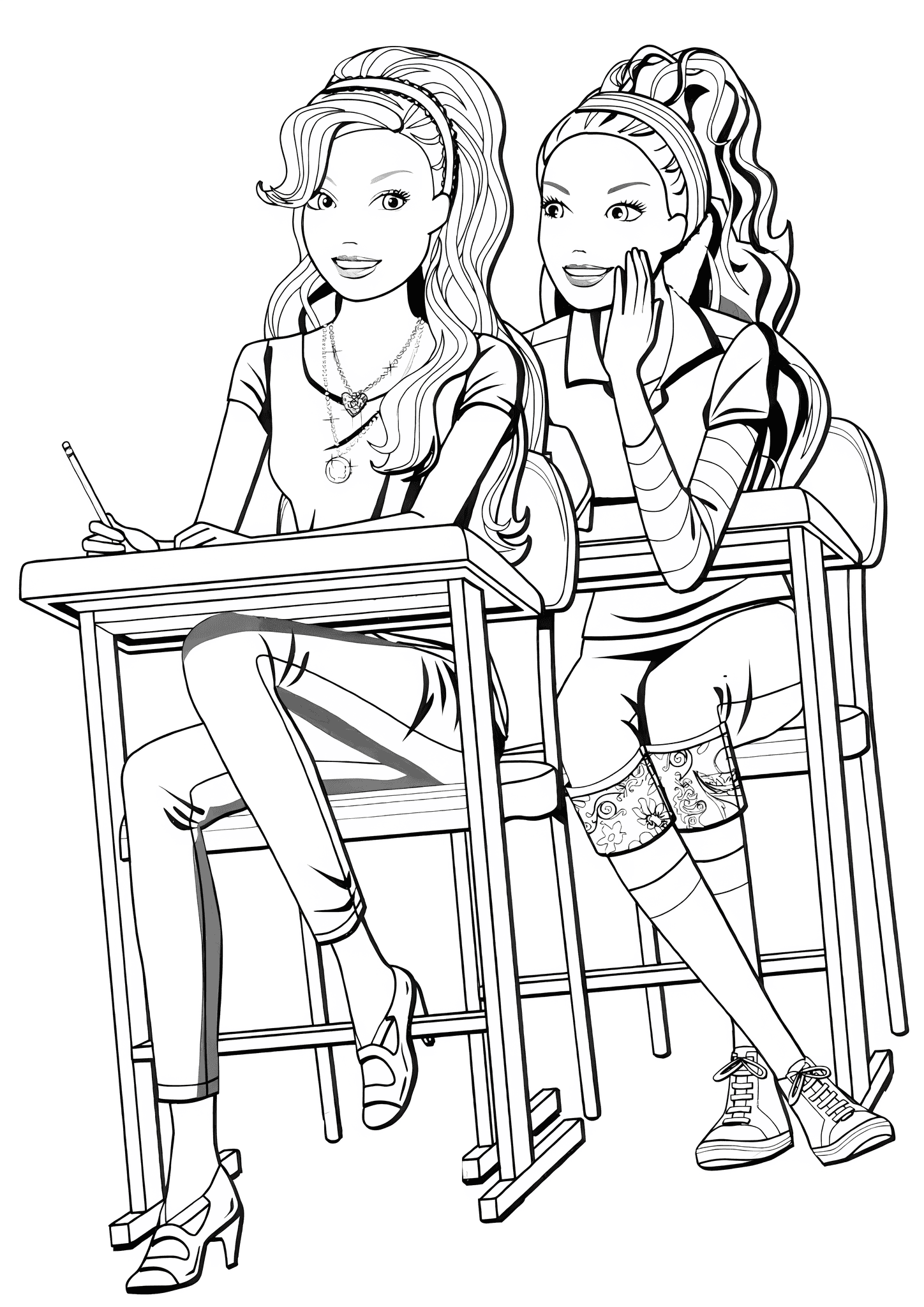 Barbie Whispering in Class