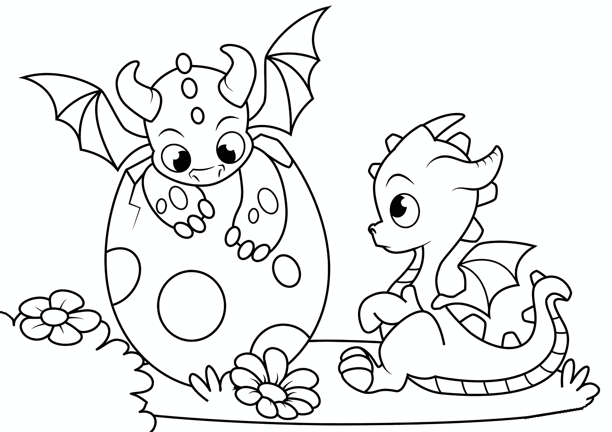 Two Newborn Dragons