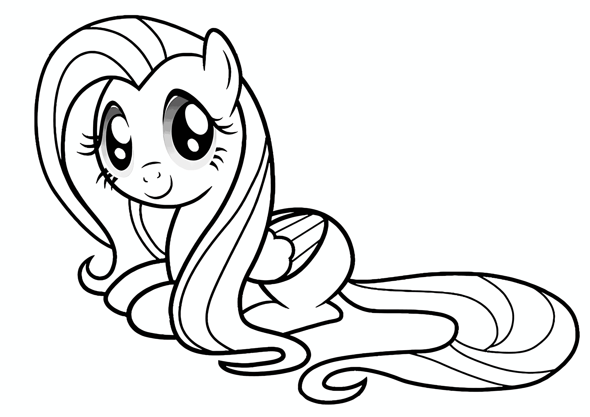 Fluttershy (MLP) on Her Knees