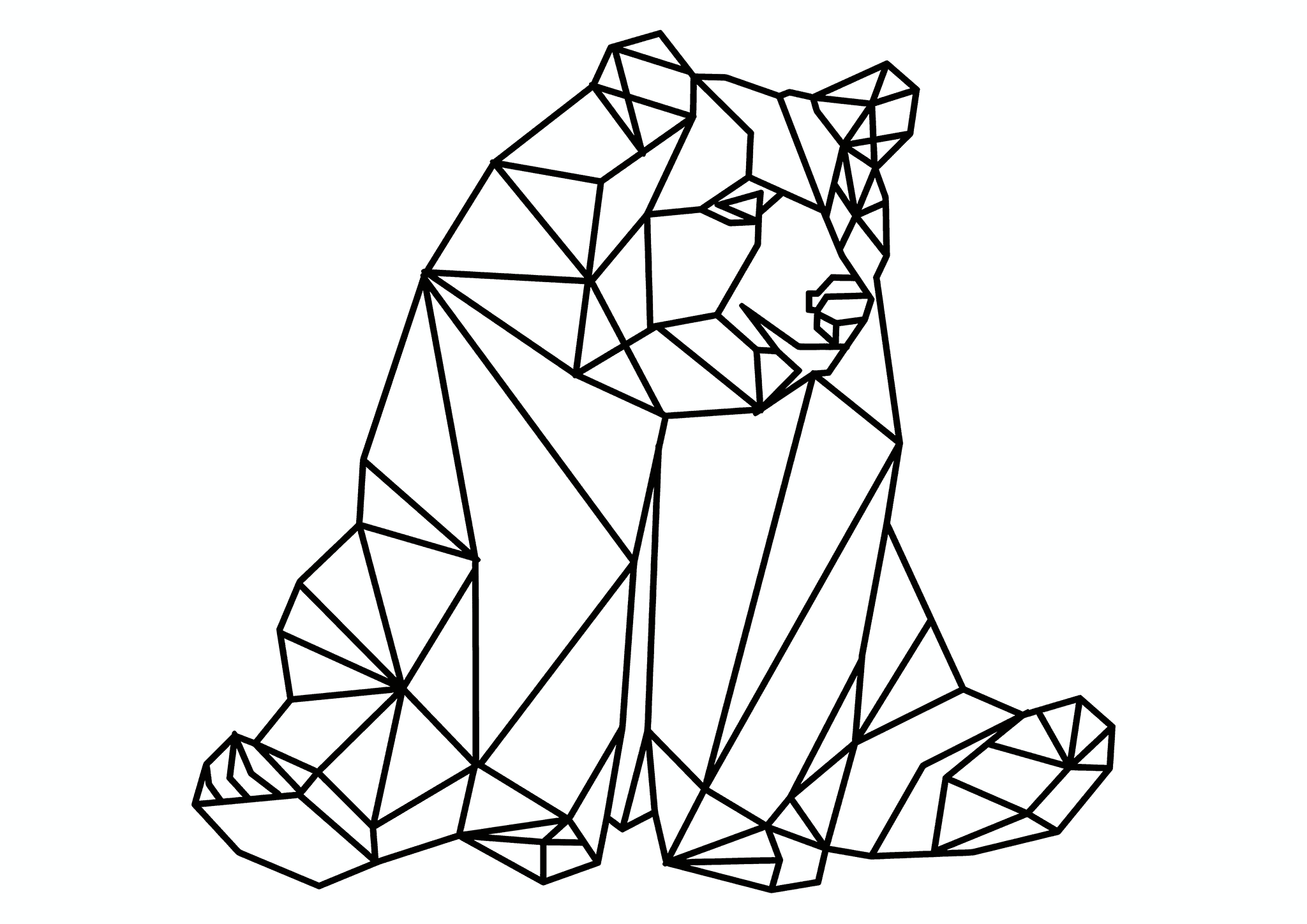Geometric Shapes: Bear