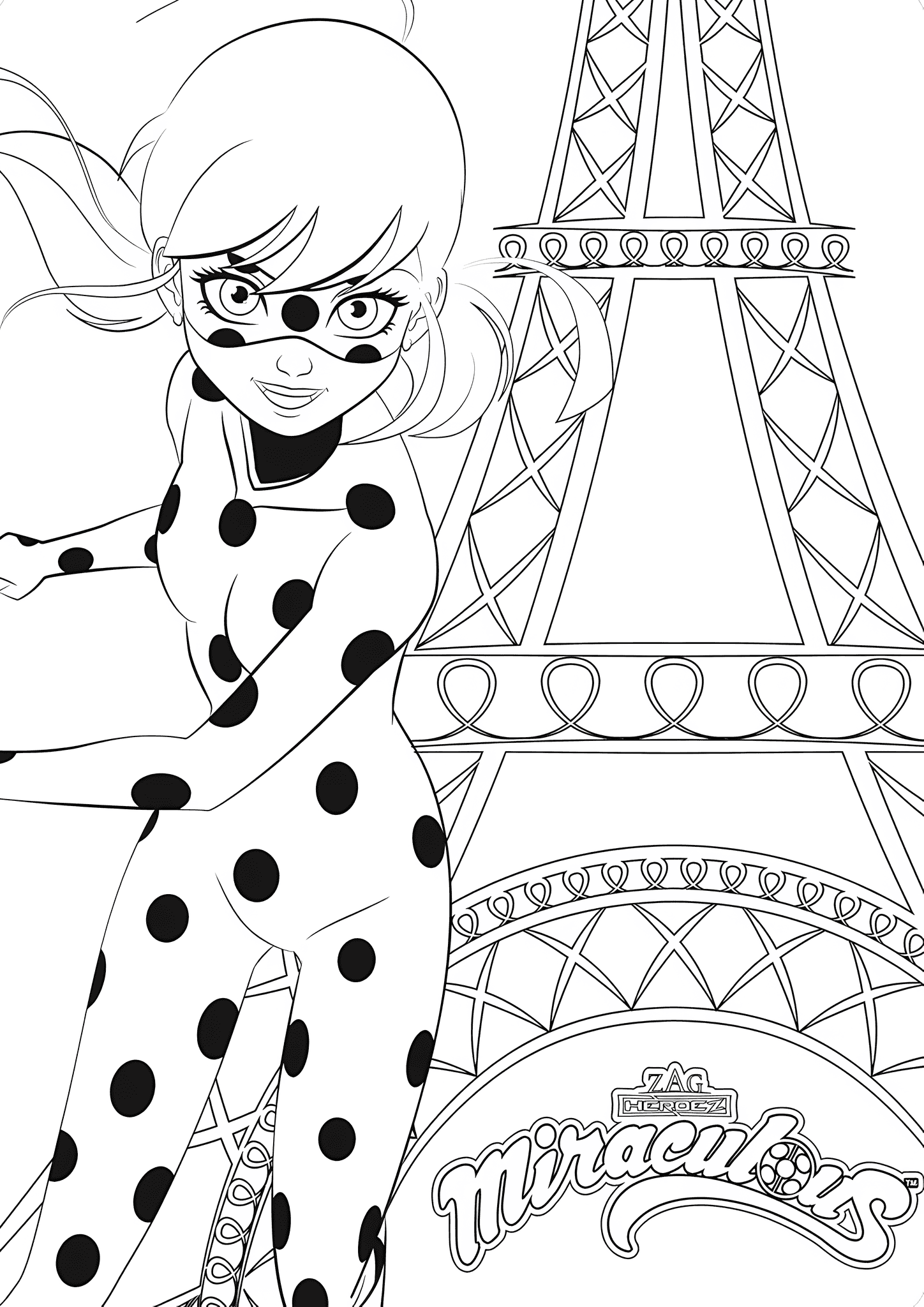 Ladybug in Front of the Eiffel Tower