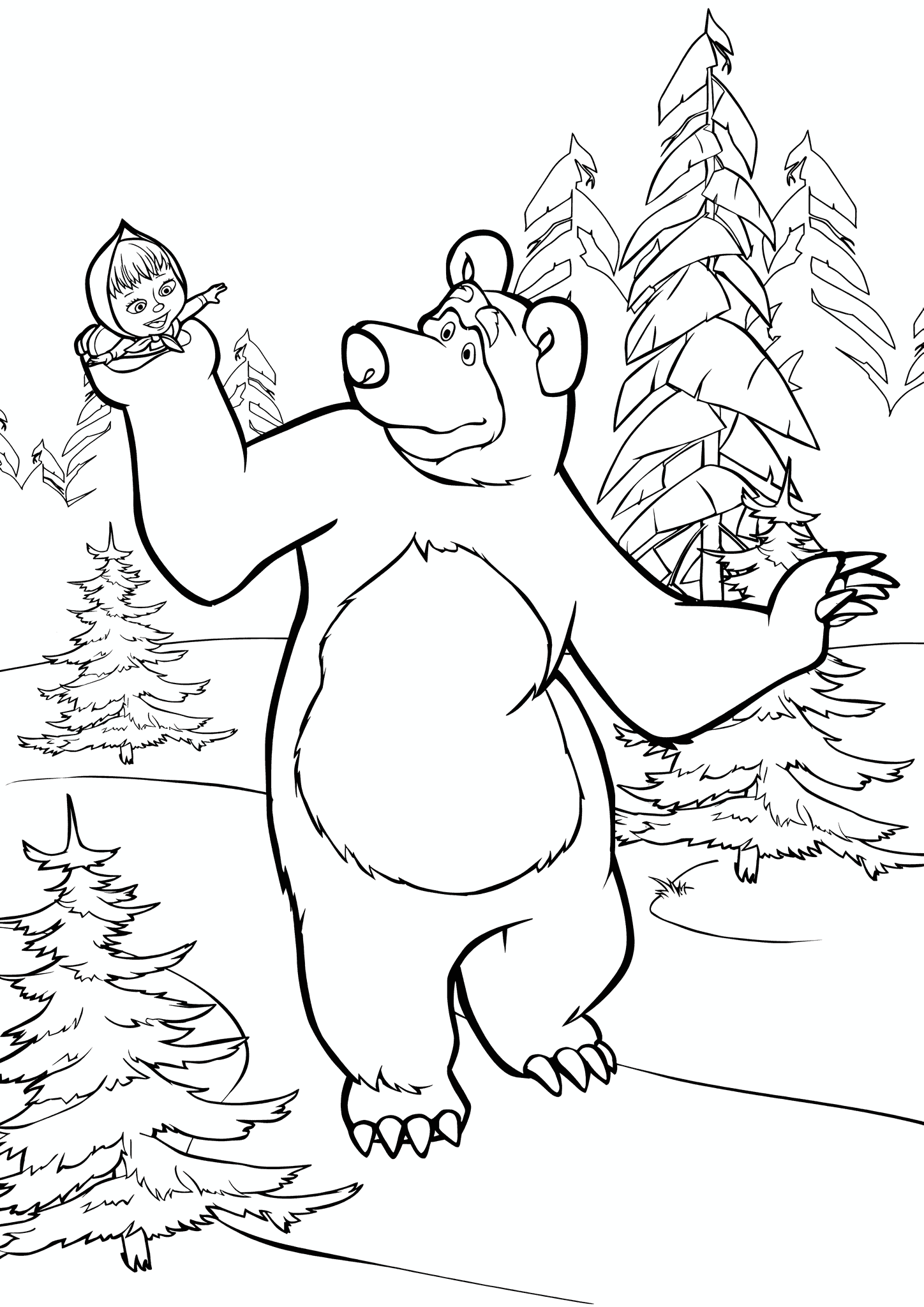 Bear Holds Masha on His Arm