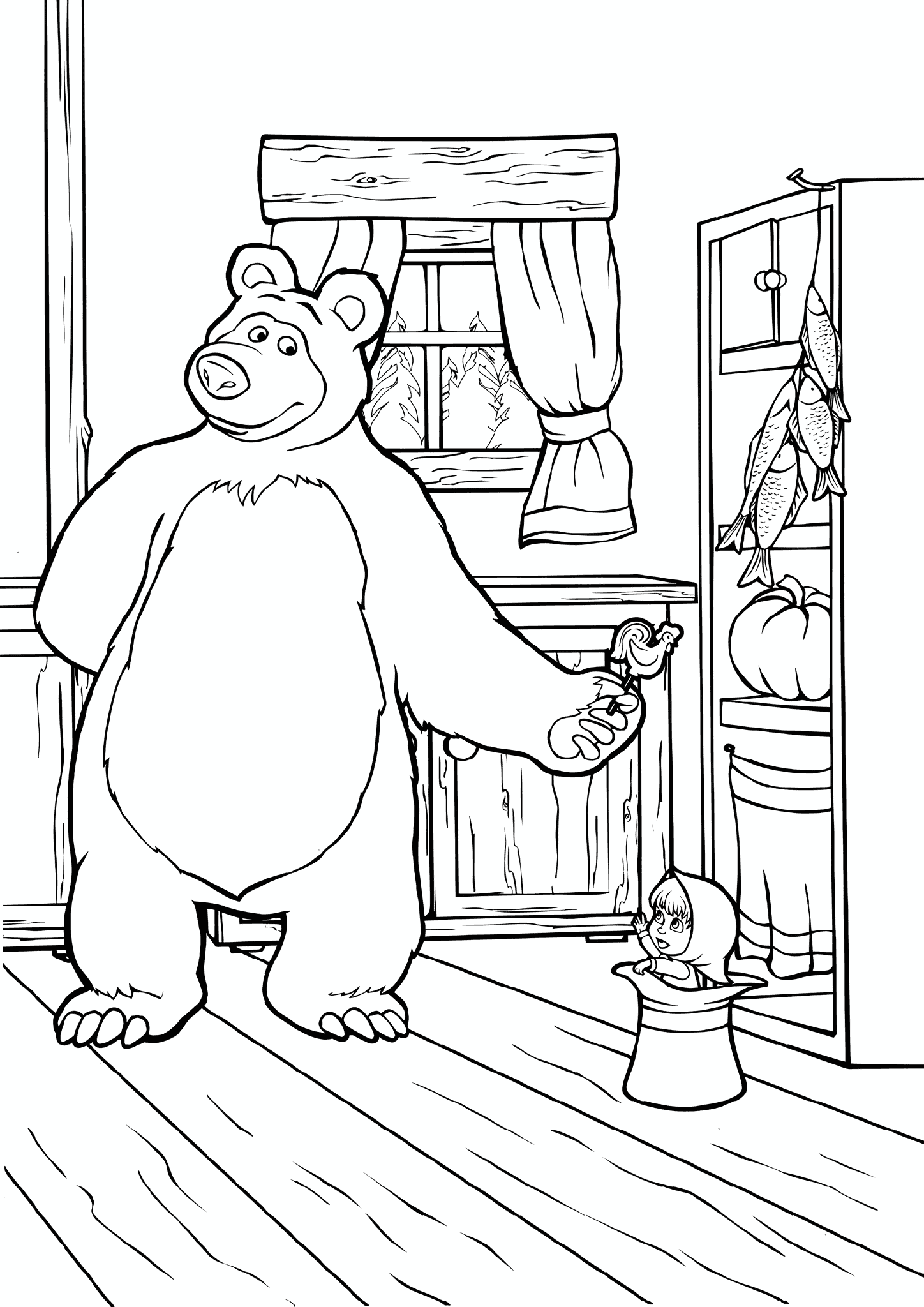 Masha and the Bear: Cockerel on a Stick