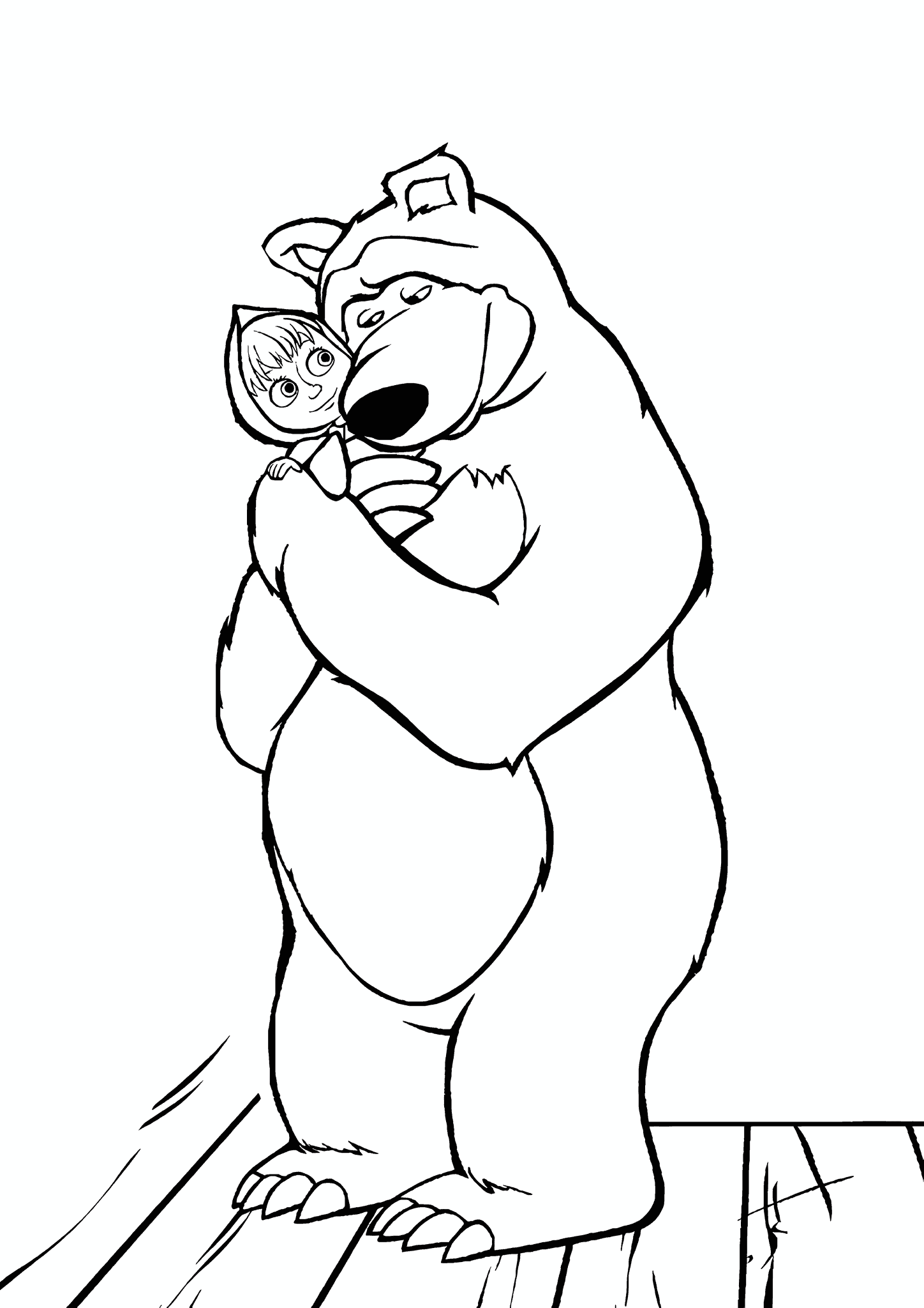 Masha and the Bear: Teddy Bear Hugs the Girl