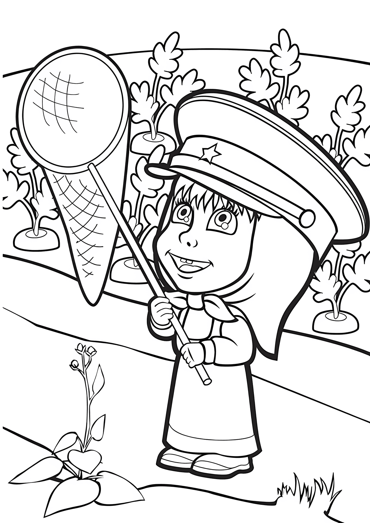 Masha and the Bear: Masha with a Net
