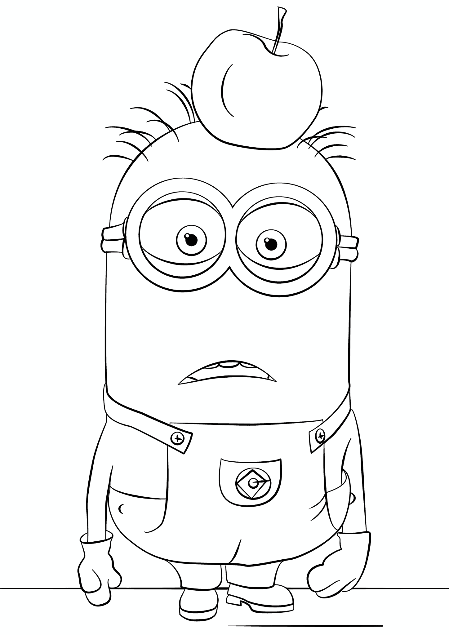 Minions: Jerry with An Apple on His Head