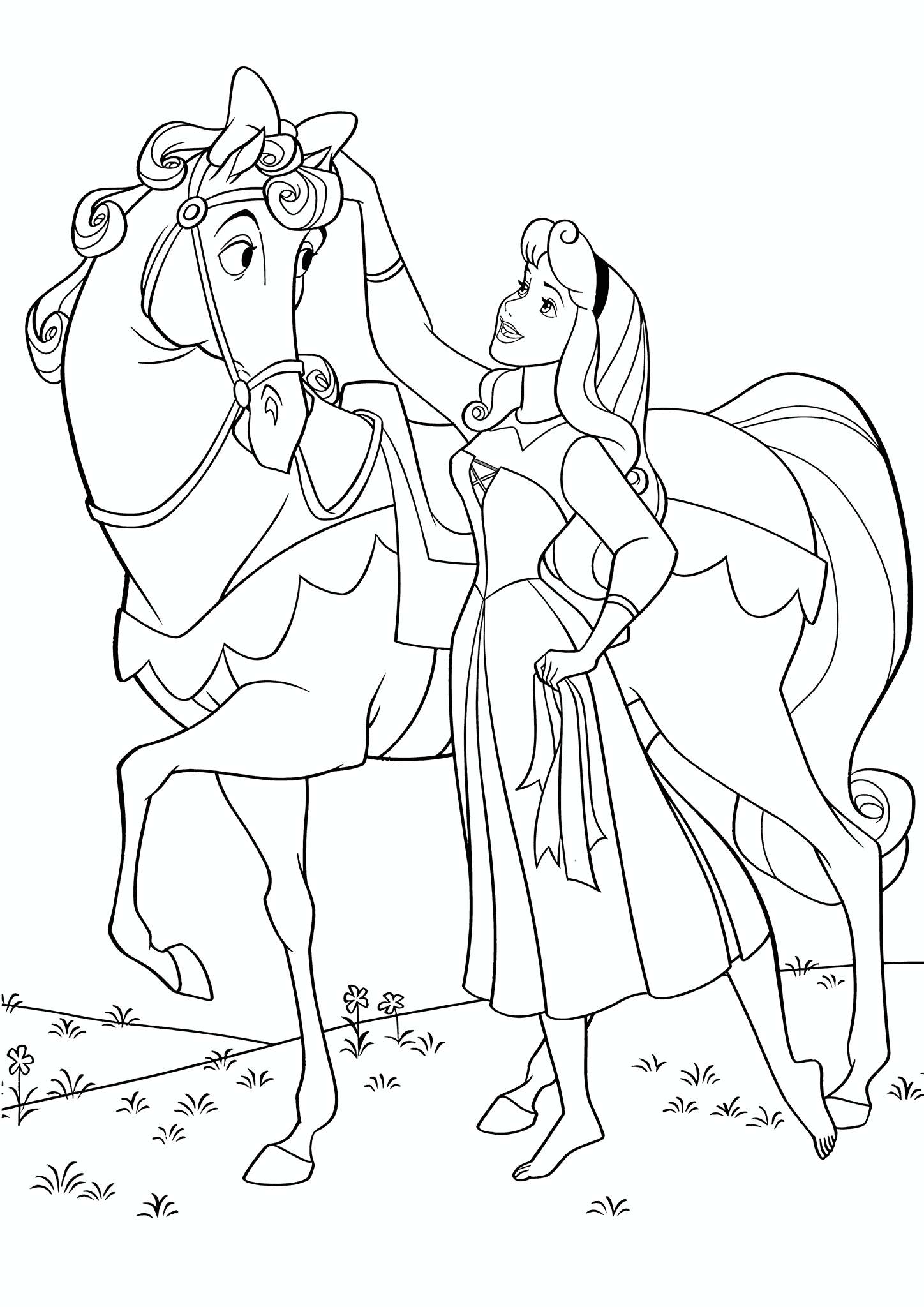 Sleeping Beauty: Aurora Takes Care of a Horse