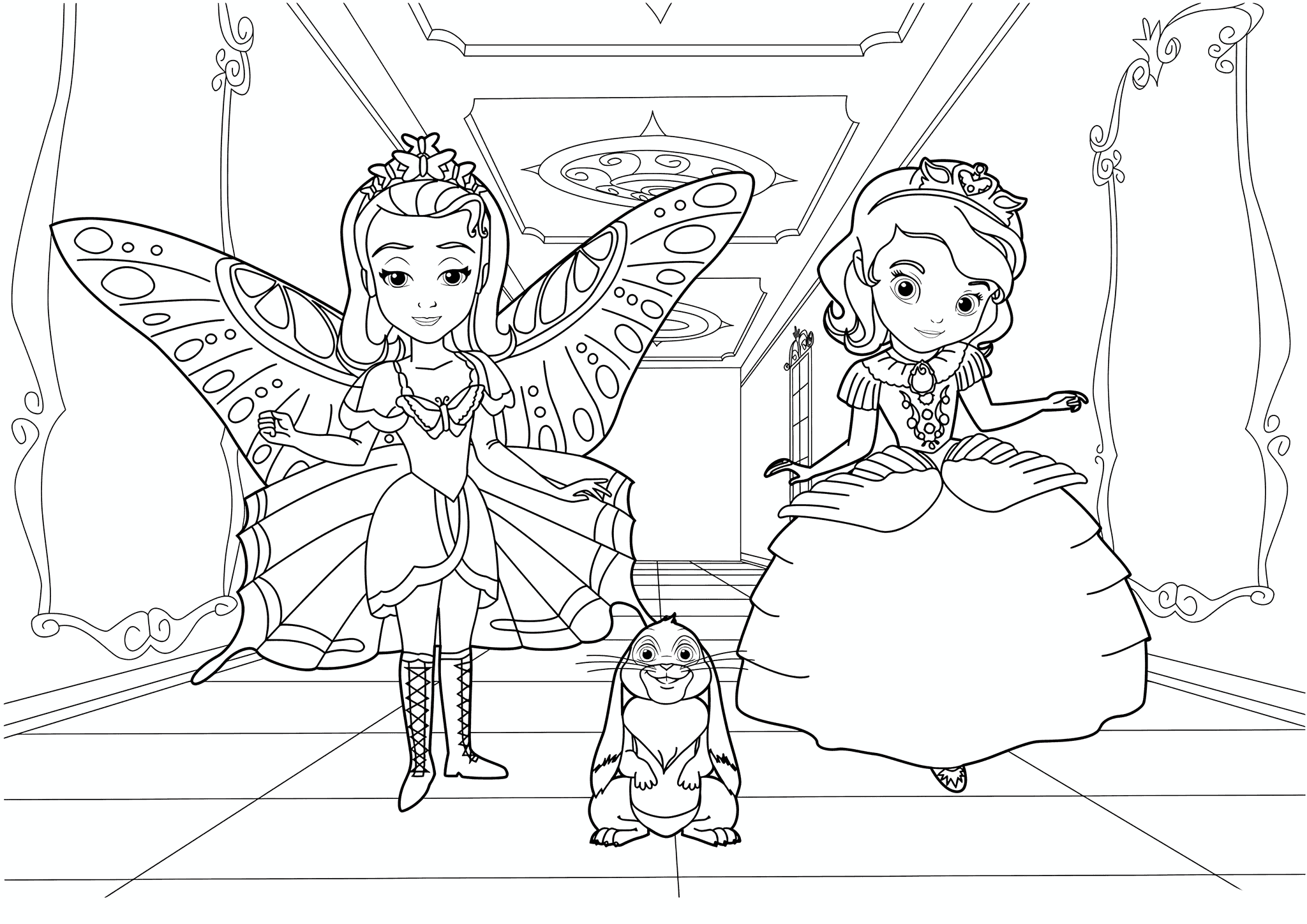 Sofia the First: Amber and Sofia in the Castle