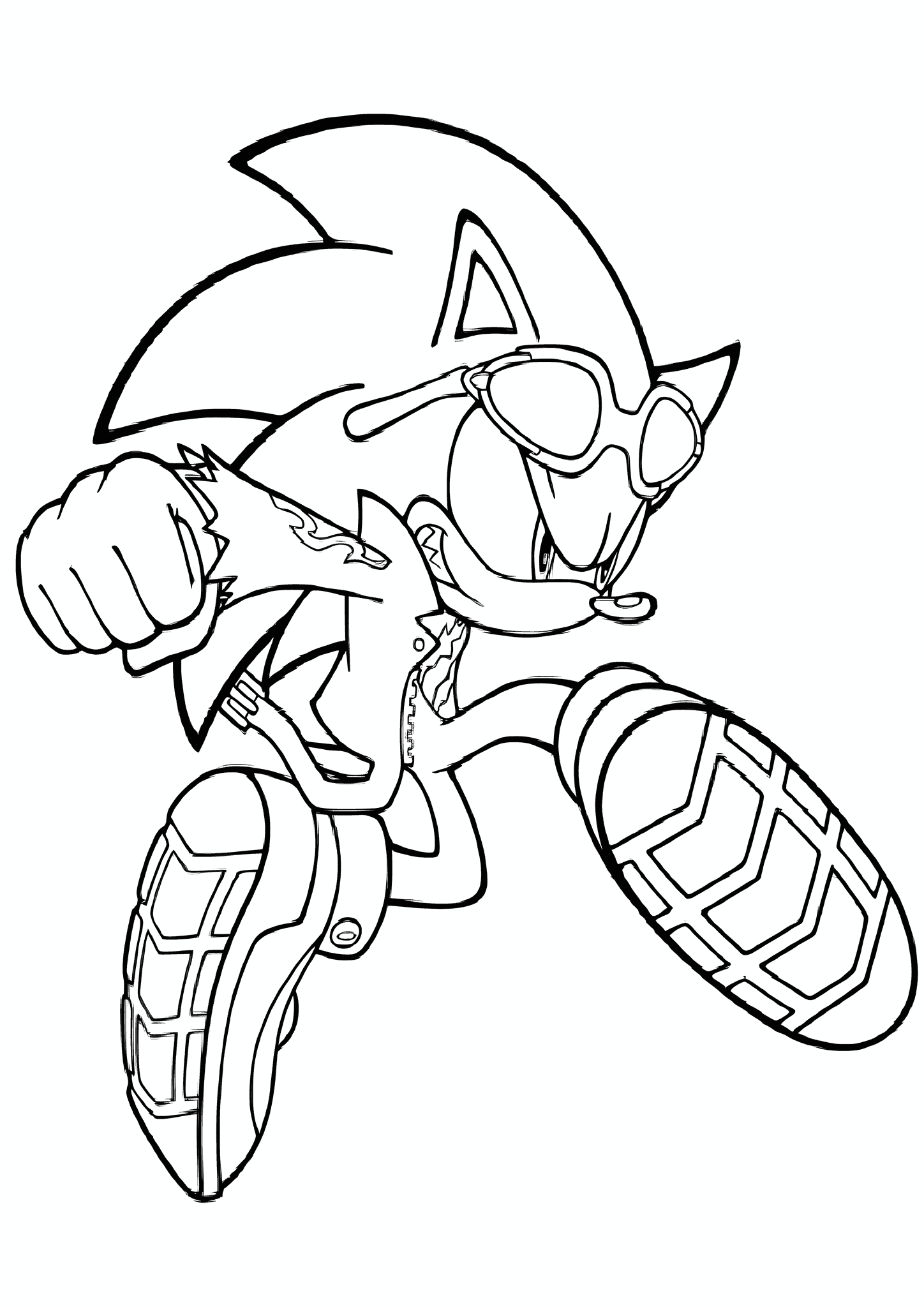 Sonic the Hedgehog with Glasses