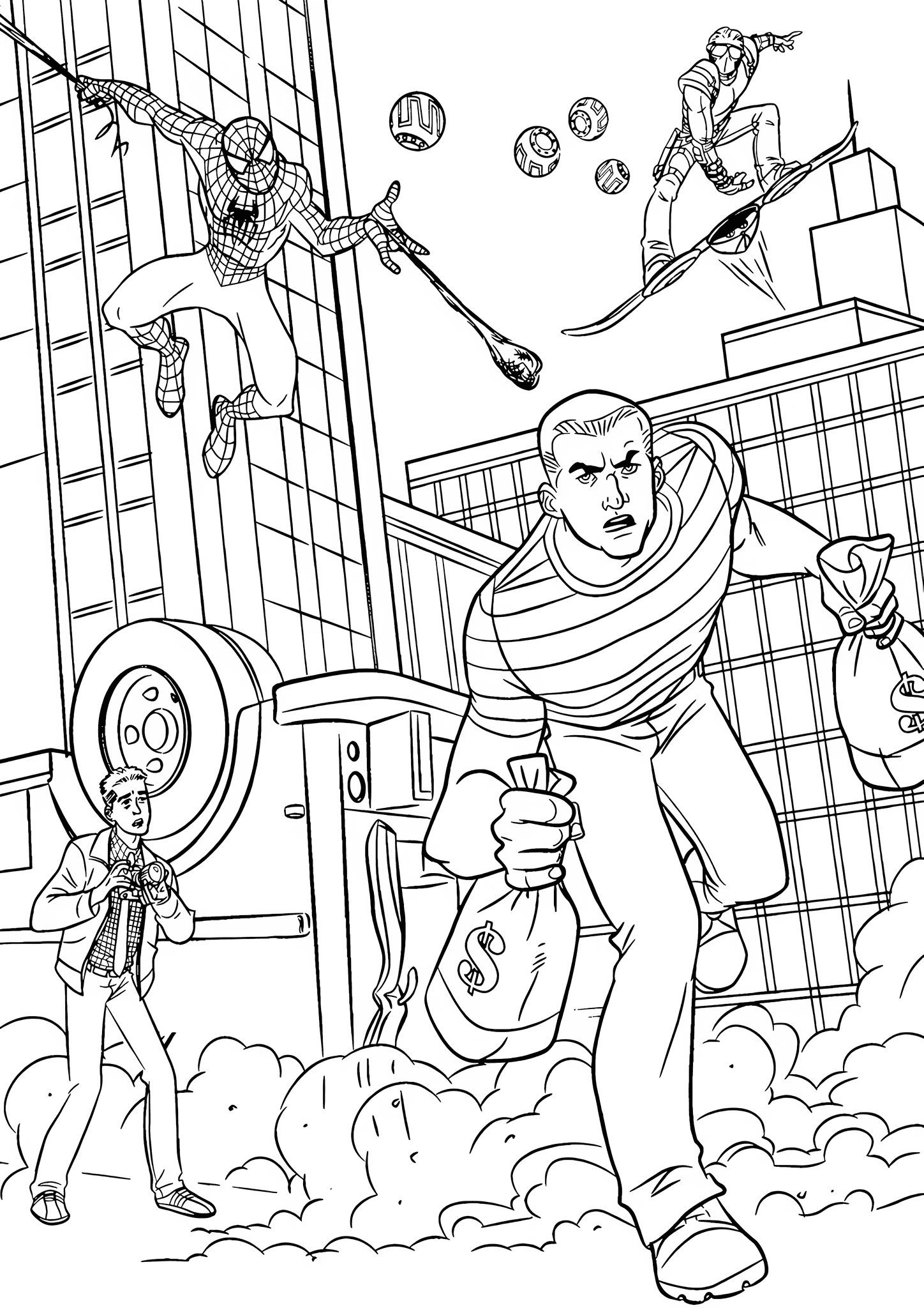 Spiderman in Pursuit of a Thief