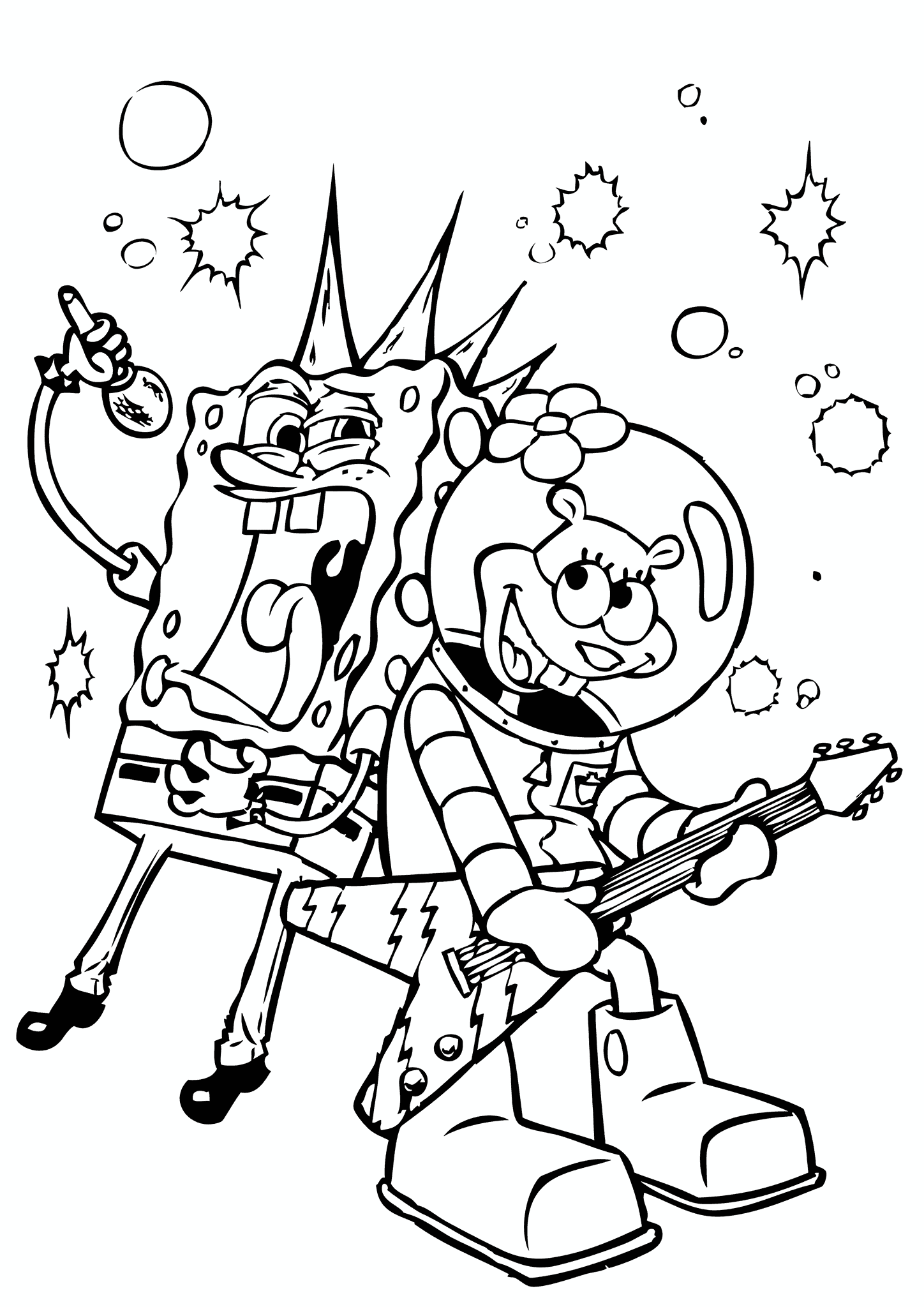 Sandy and Spongebob do a Rock Song