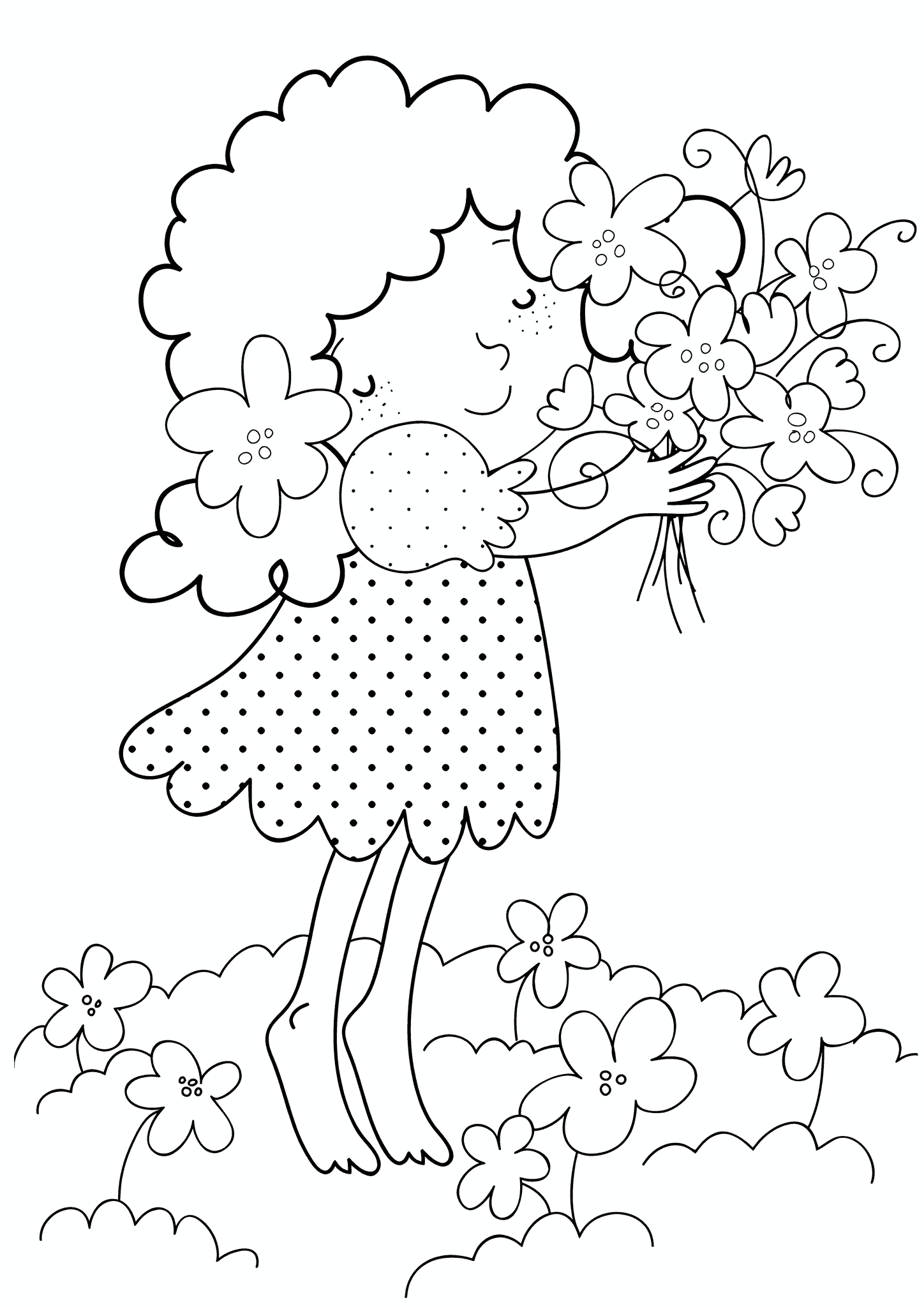 Spring: Girl in Flowers