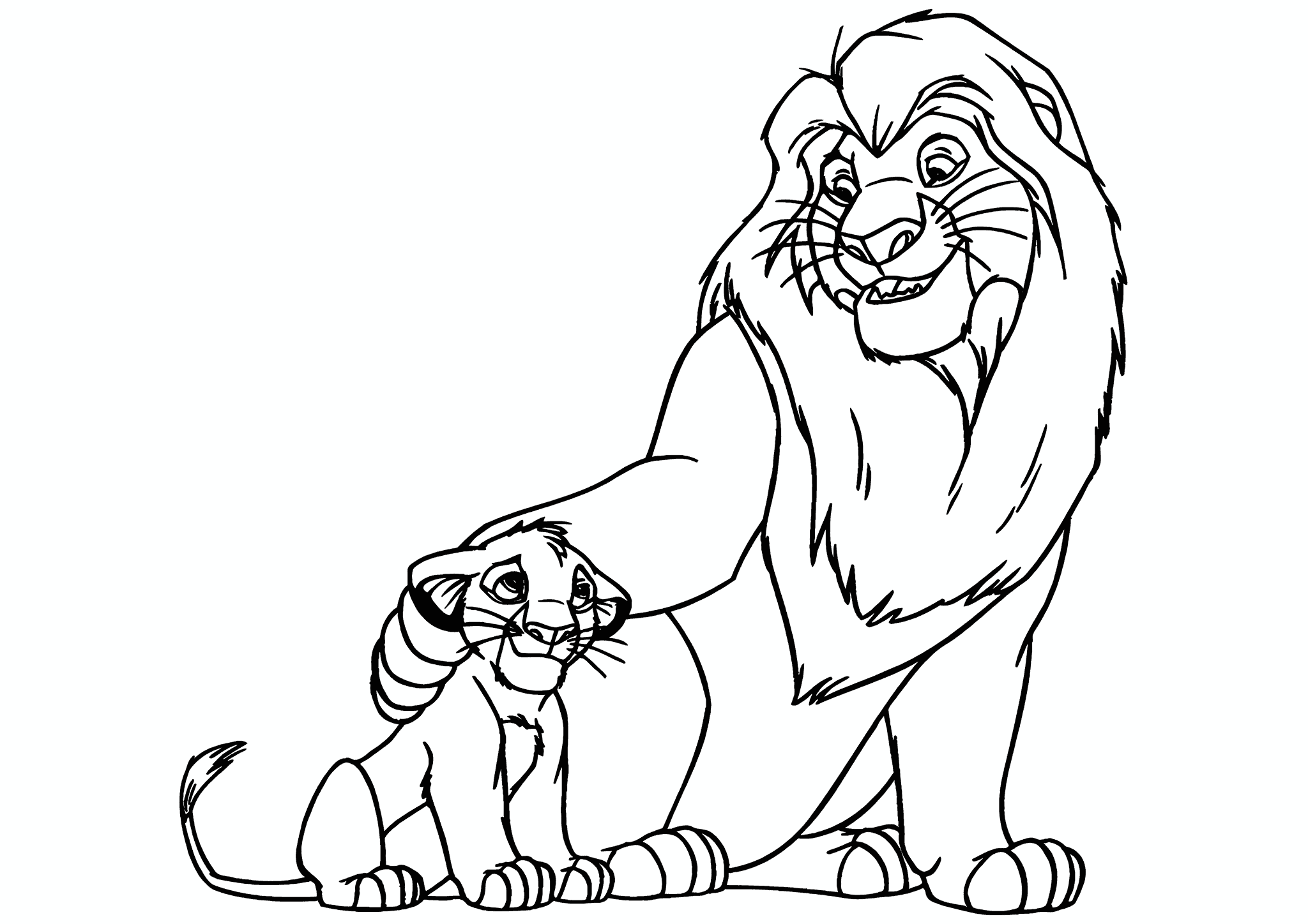 Lion King Mufasa Supports Simba