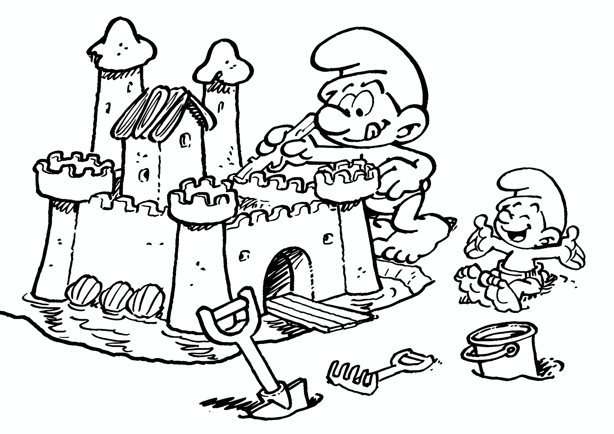Smurfs on the Beach