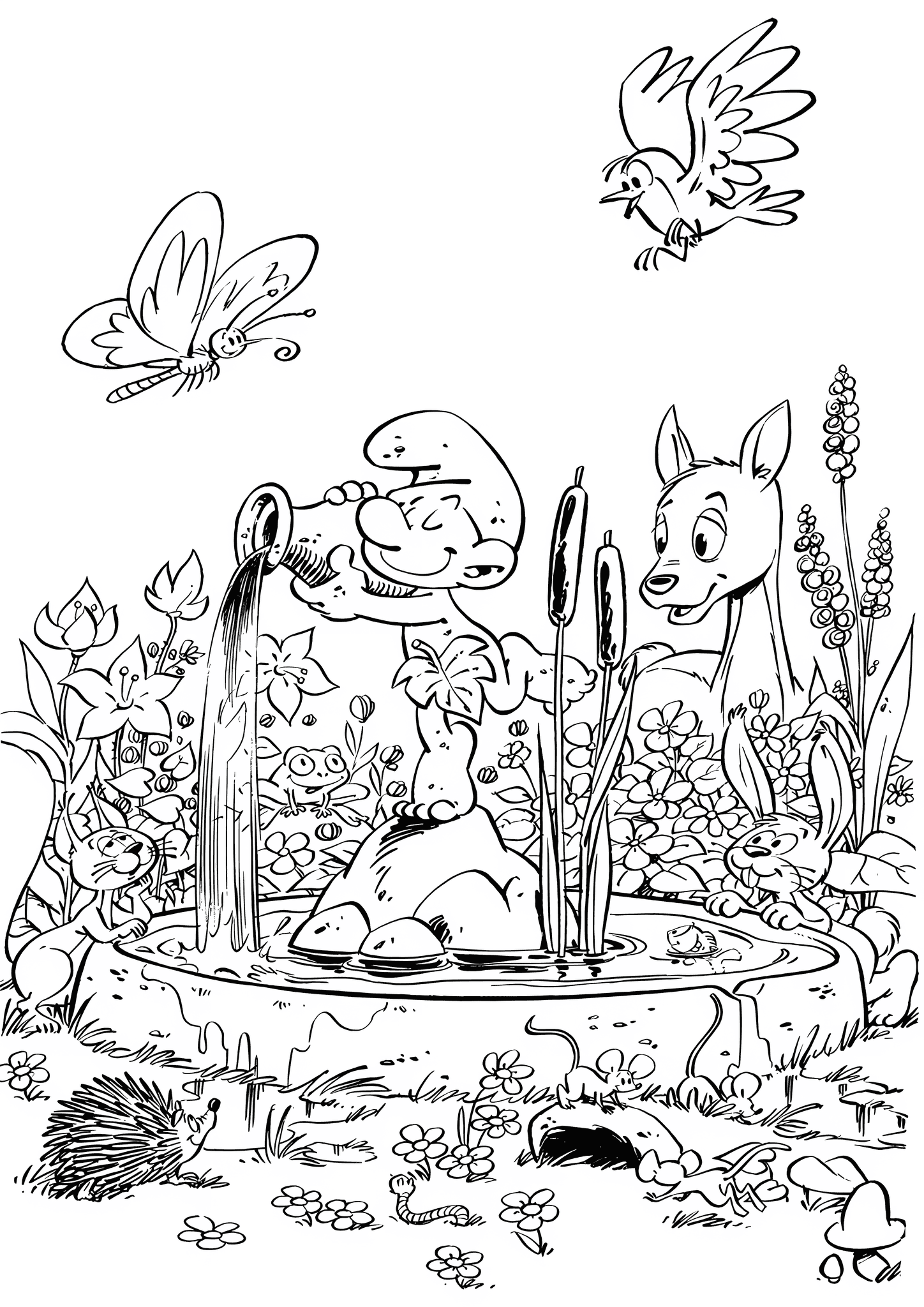 Fountain in Honor of the Smurfs