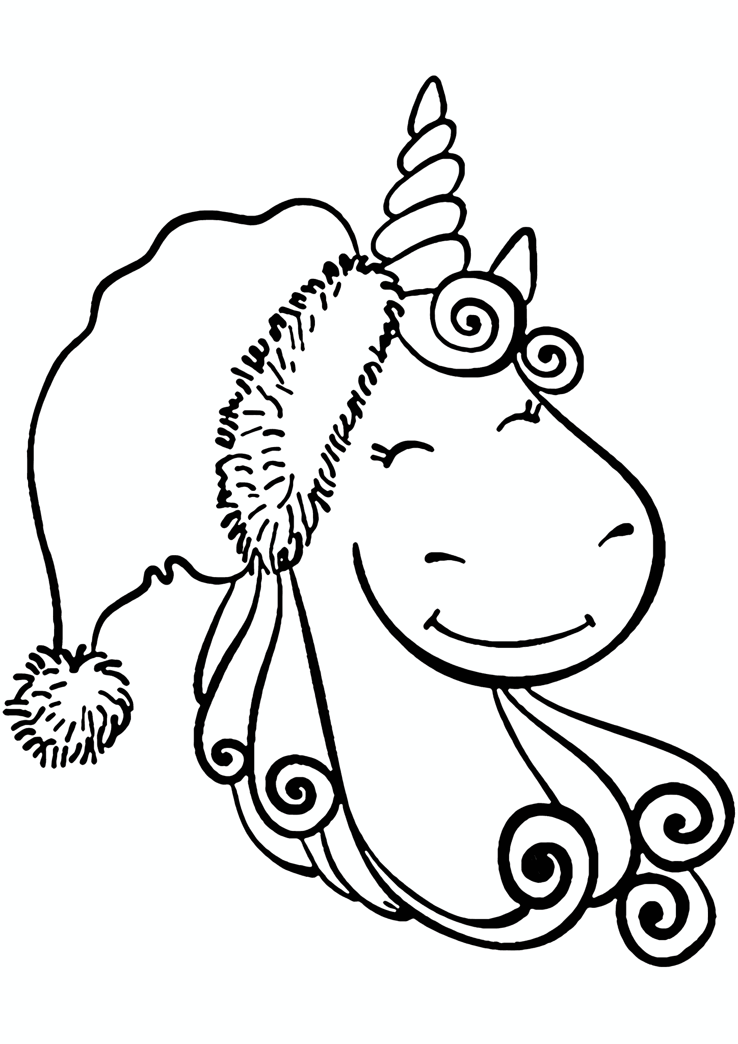 Unicorn Holiday Hat