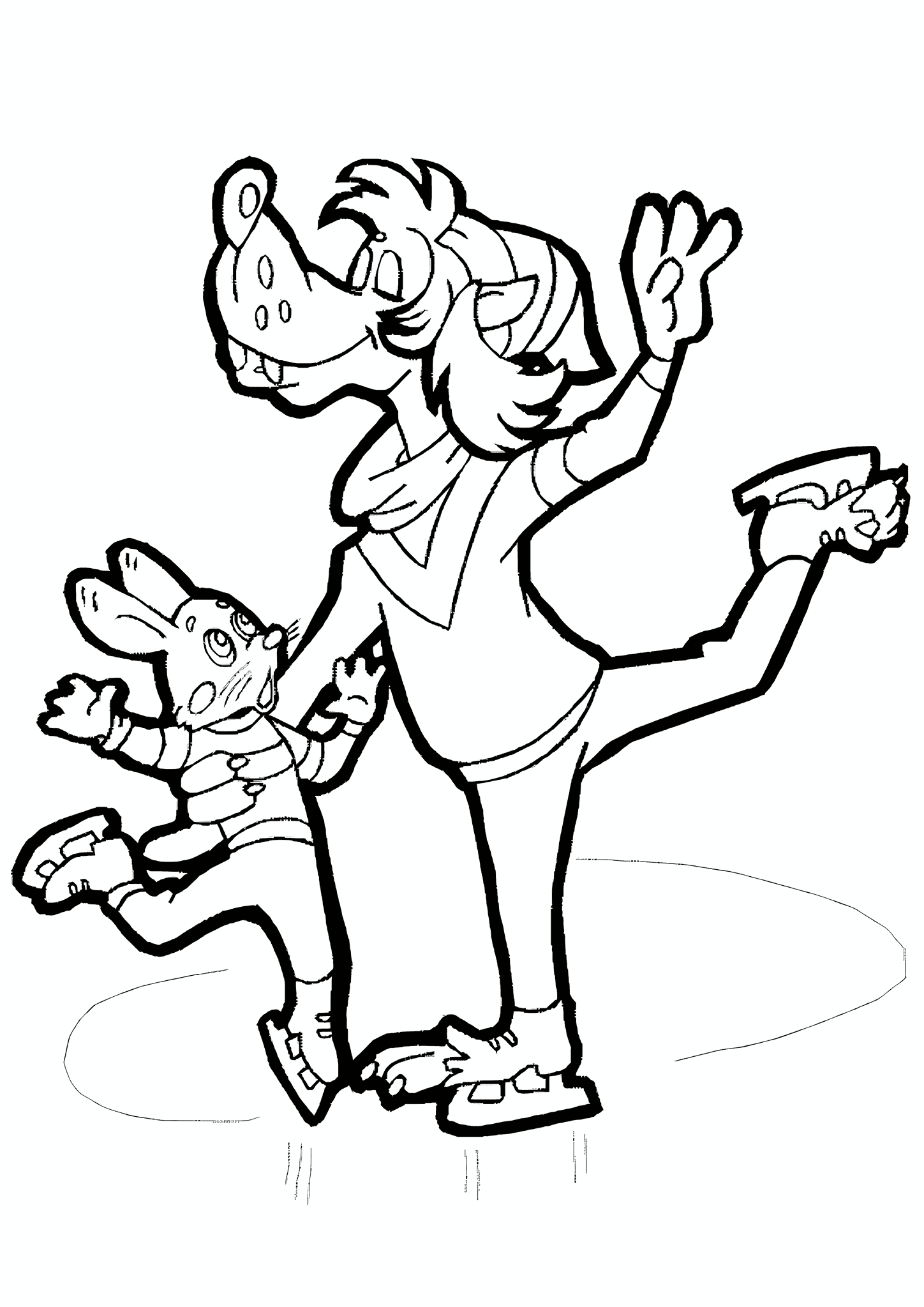 Hare and the Wolf Are Dancing on Skates