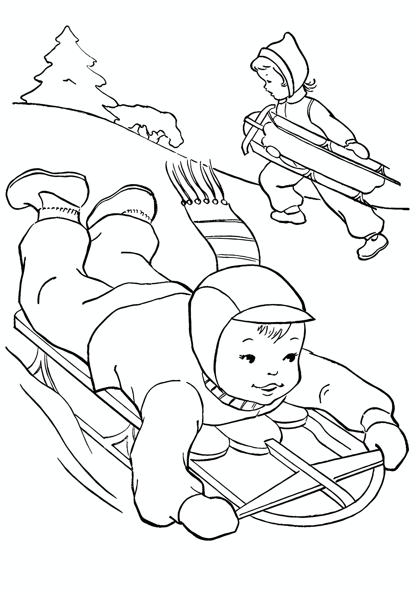 Winter: Funny Ride on the Slide