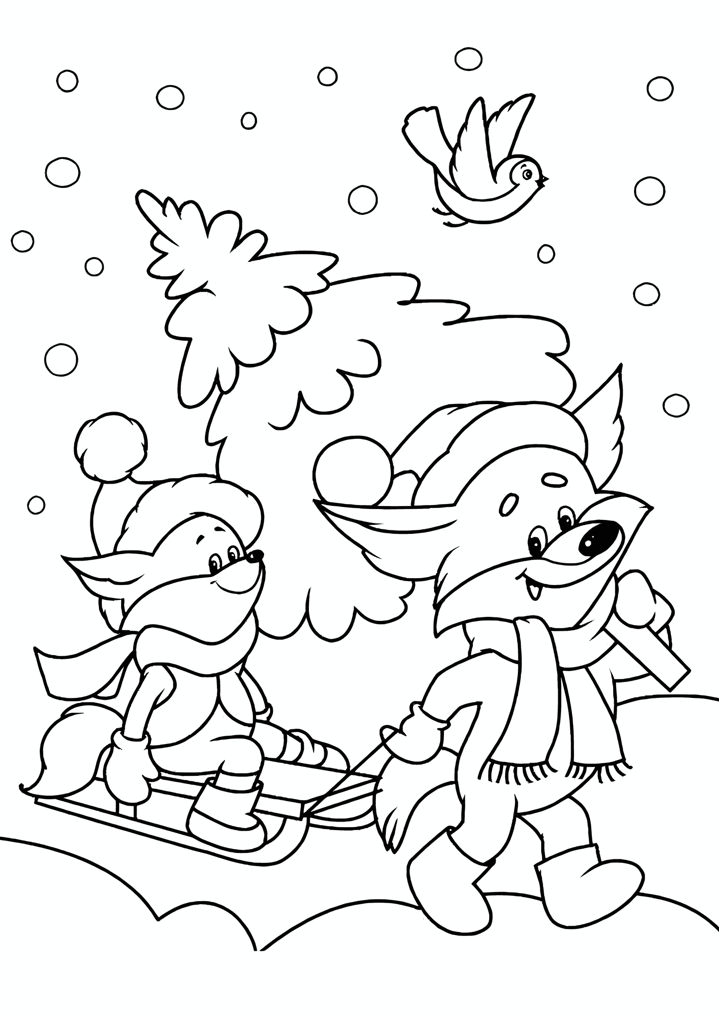 Winter: Christmas Tree for Foxes