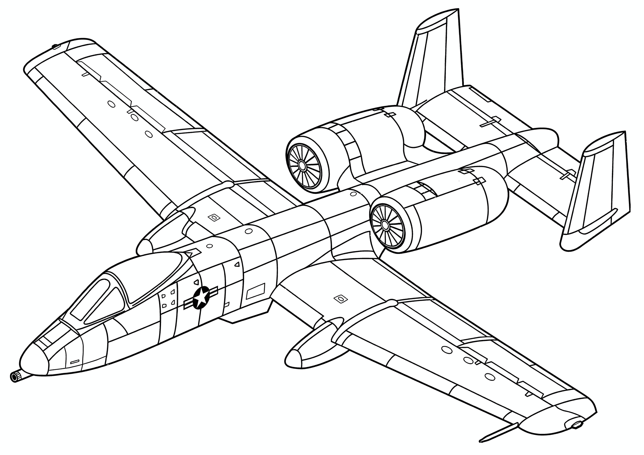 Airplane Fairchild Republic A-10 Thunderbolt II