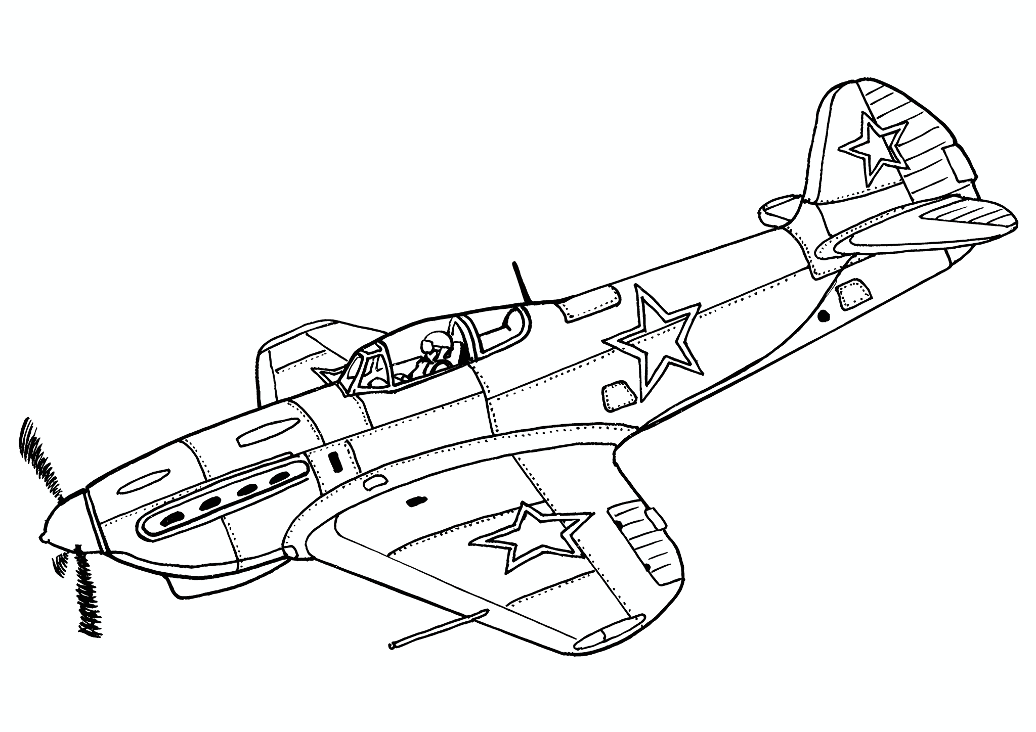 Airplane Yak-9D (USSR)