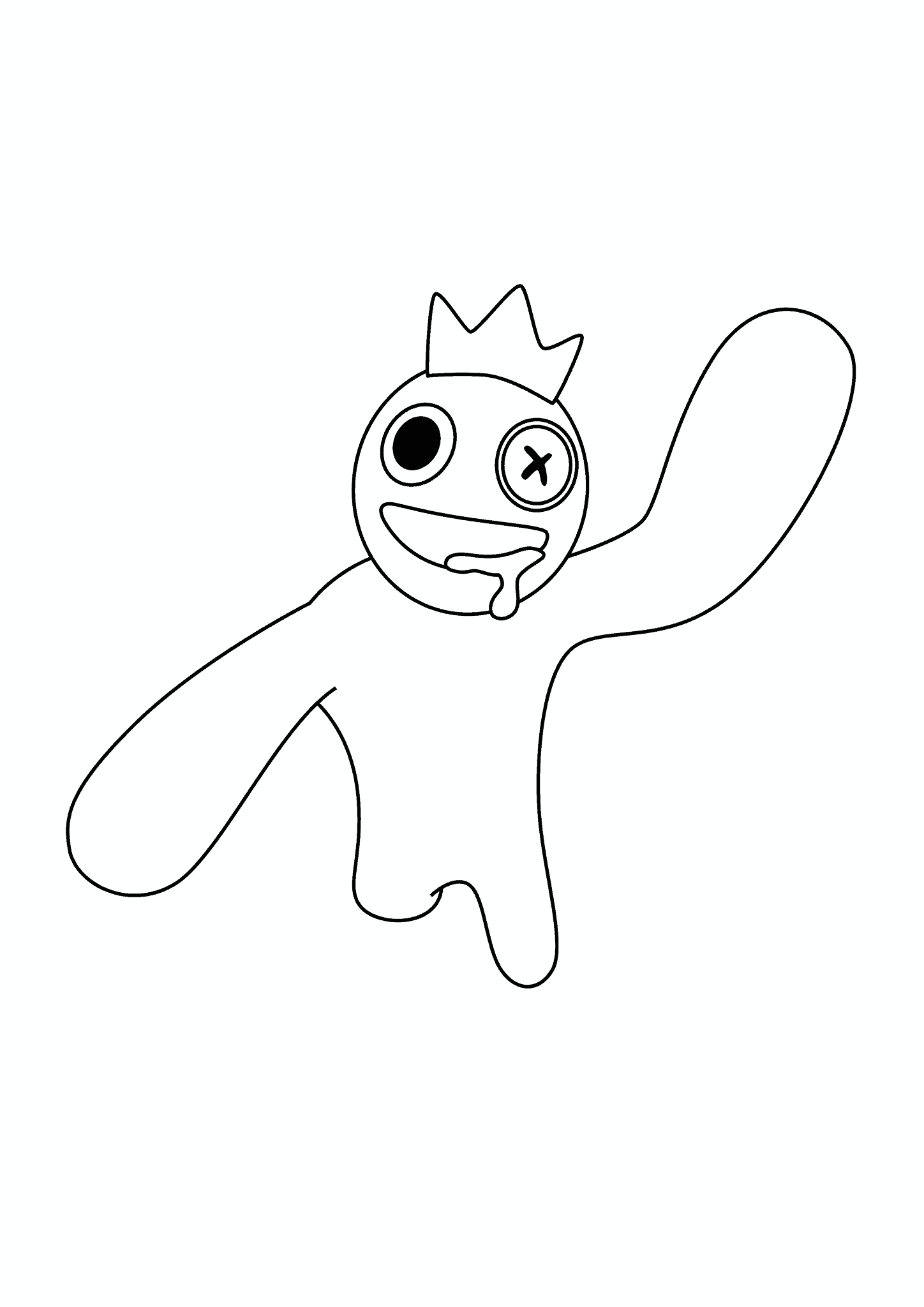 Rainbow Friends: Blue is Chasing a Player