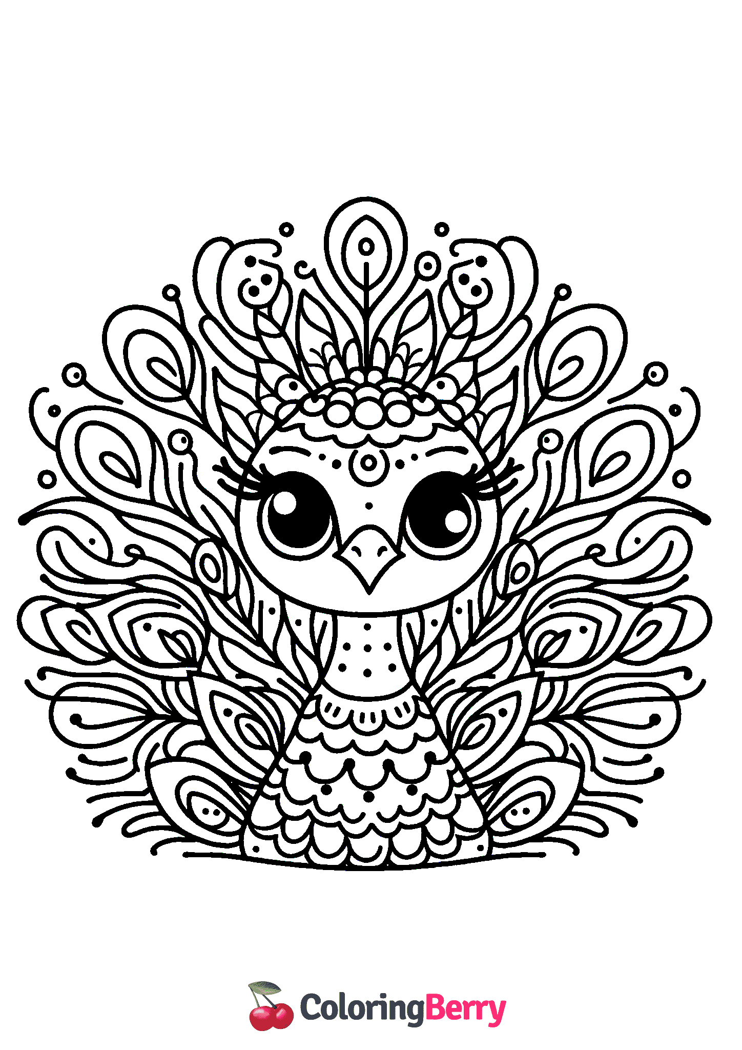 Cartoon Peacock