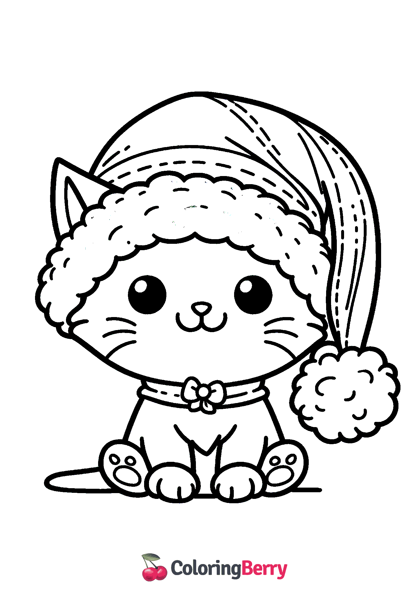 Cat with Santa Hat