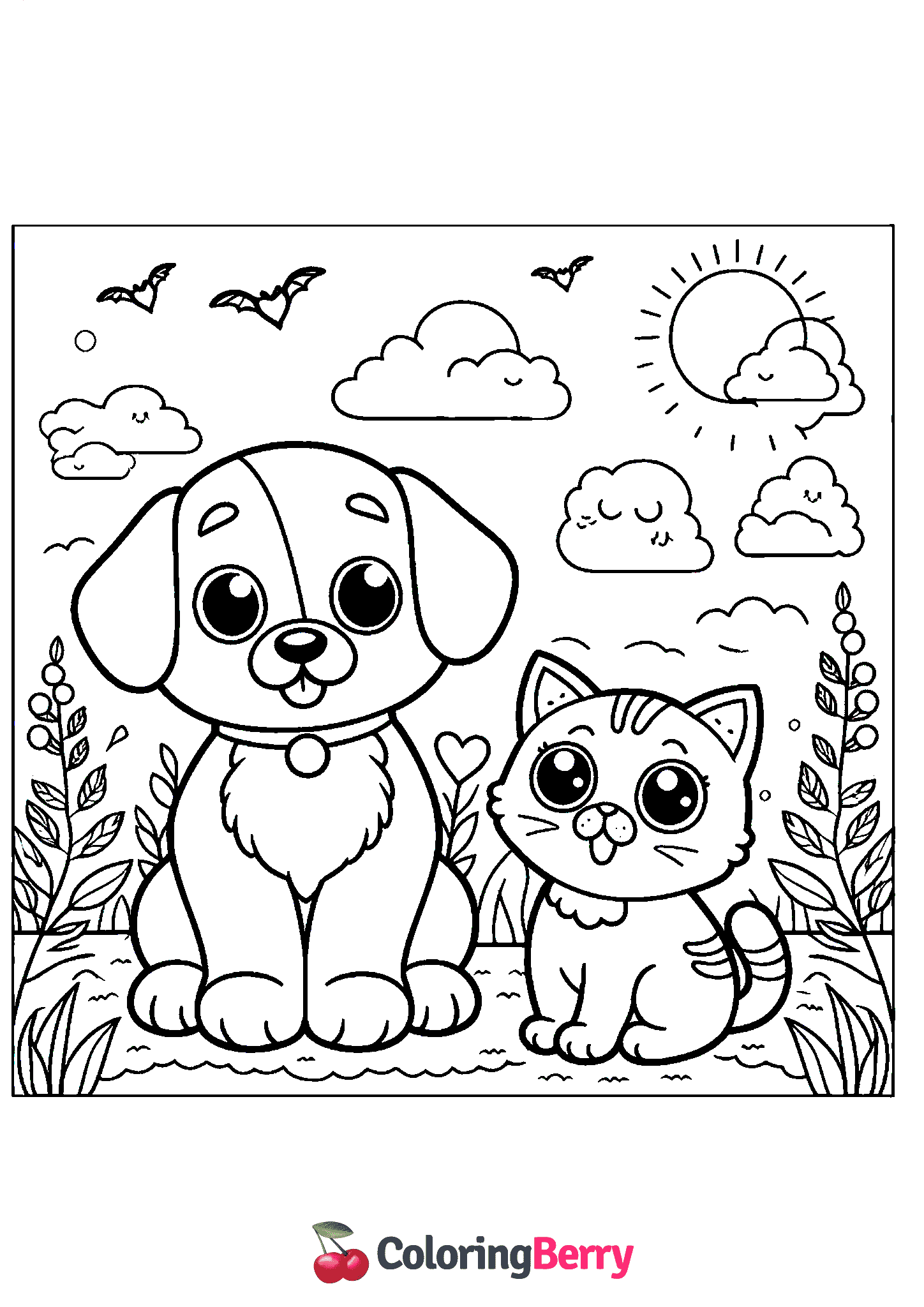 Cute Dog and Cat