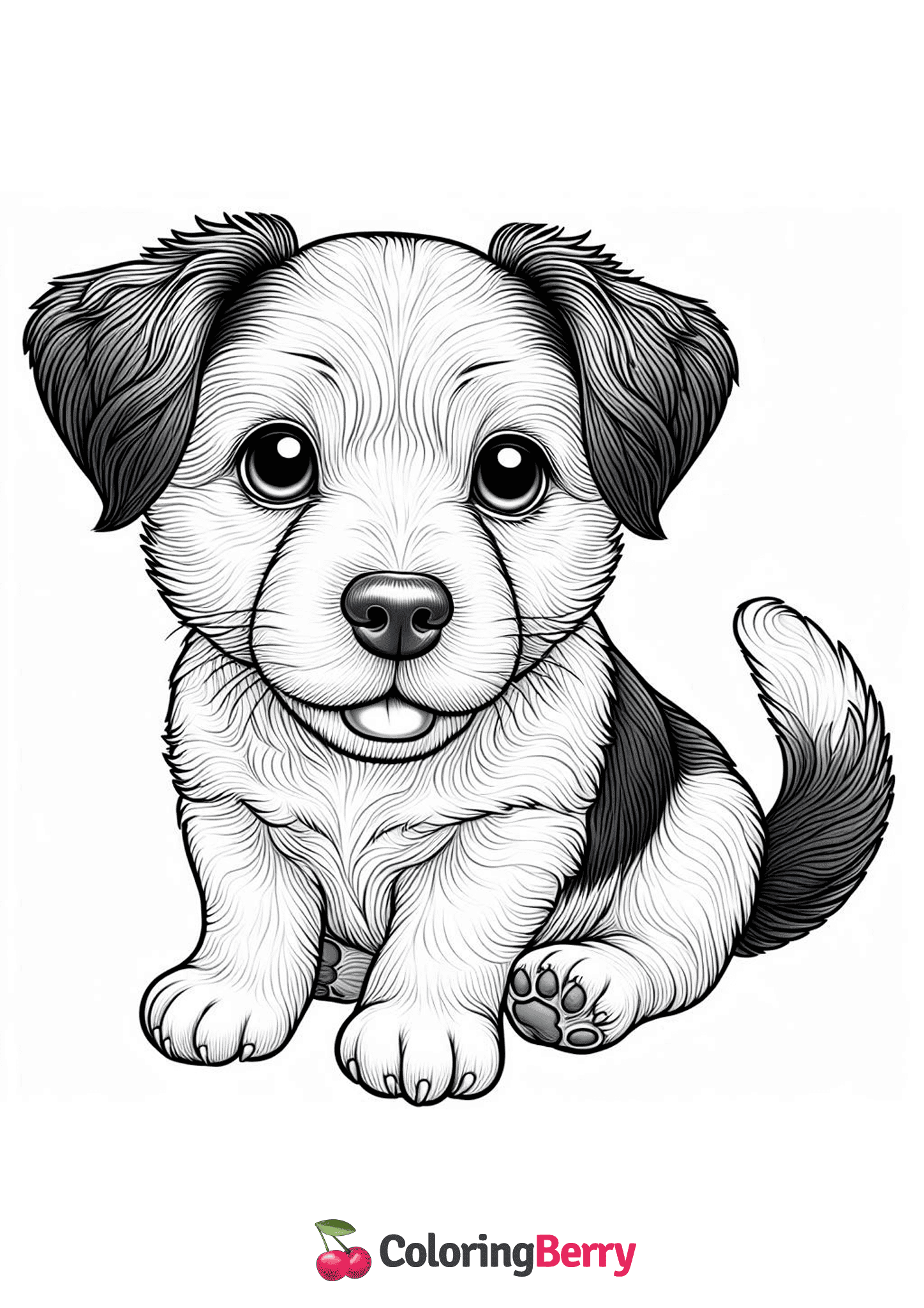 Realistic Cute Dog