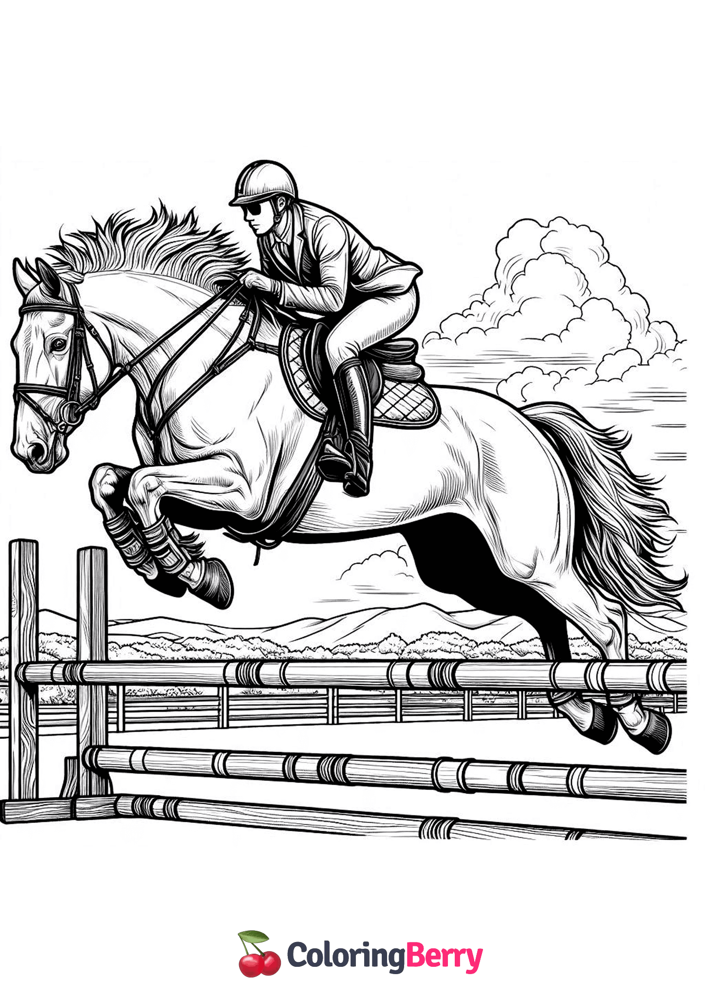 Realistic Horse and Rider