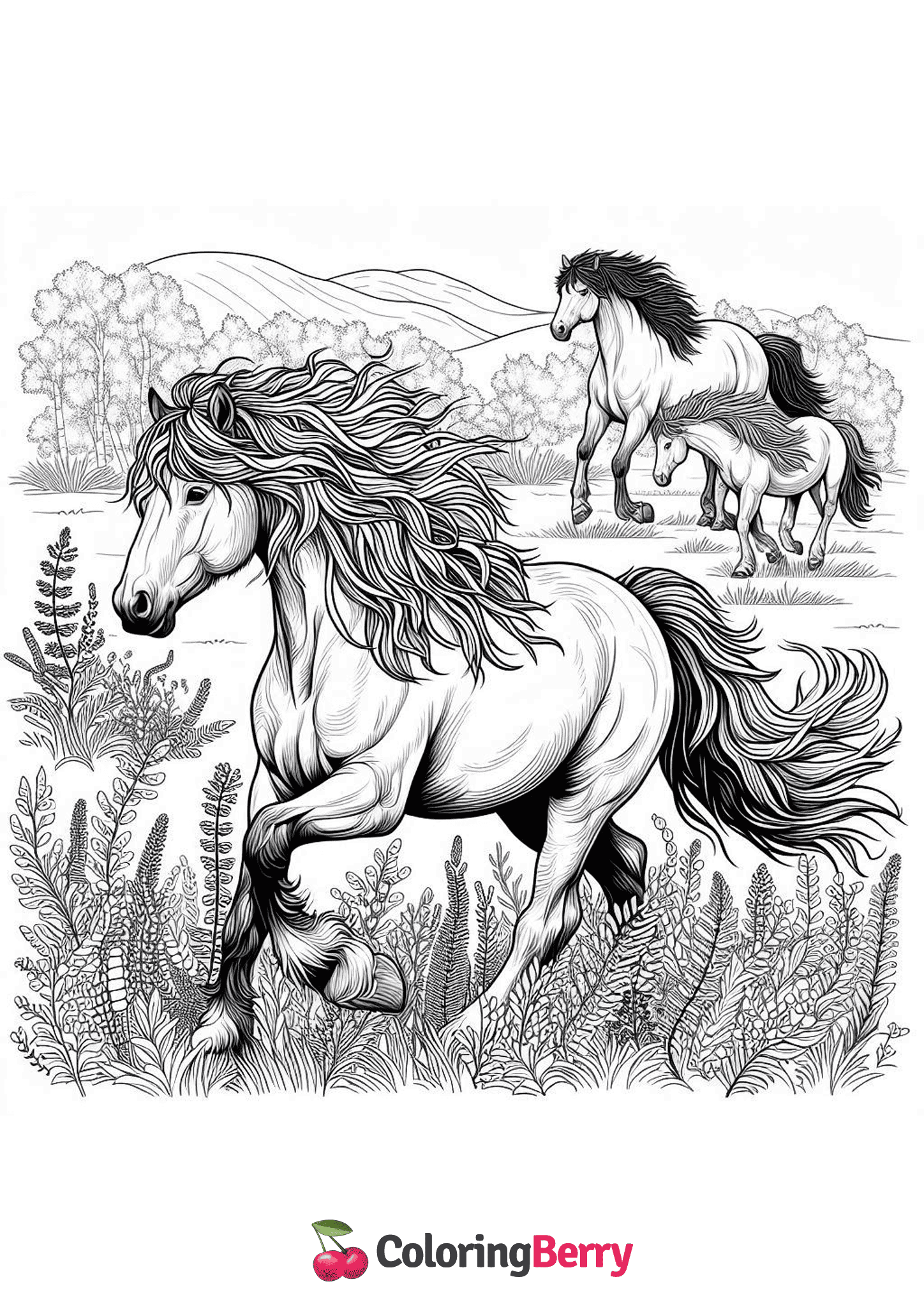 Realistic Wild Horse
